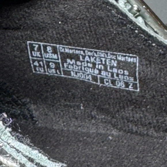 Dr. Martens Laketen Slingback Mule Tumbled Silver Metallic Size 8 NWOT - Picture 14 of 16